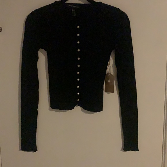 Ribbed pearl button shirt - Picture 6 of 8